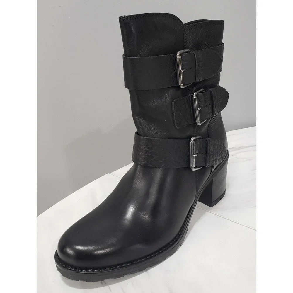 NEW NO BOX SIZE 8 Clark's Artisan FERNWOOD LAKE Leather Heeled Boots Mid-calf